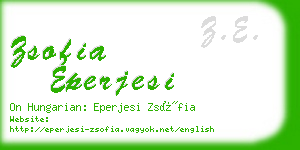 zsofia eperjesi business card